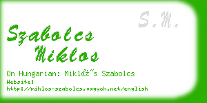 szabolcs miklos business card